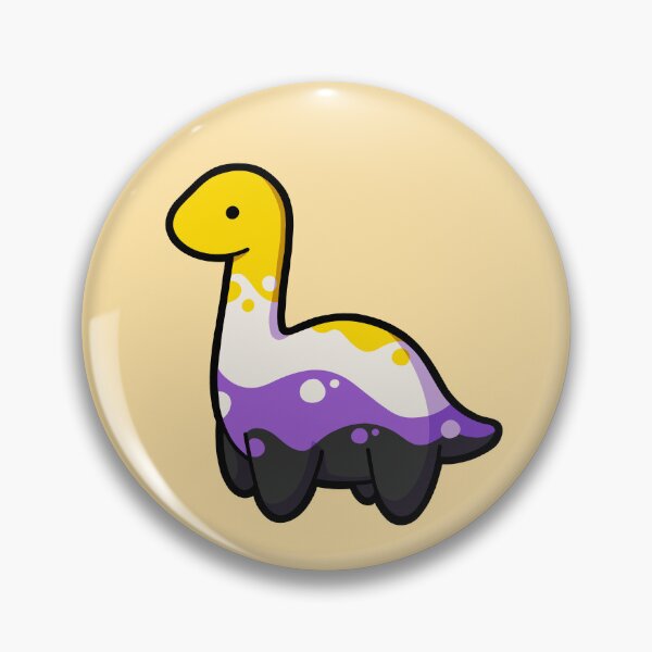 Item preview, hugadino Cute non binary long neck dinosaur, dino, Pride, LGBTQ, designed and sold by hugadino.