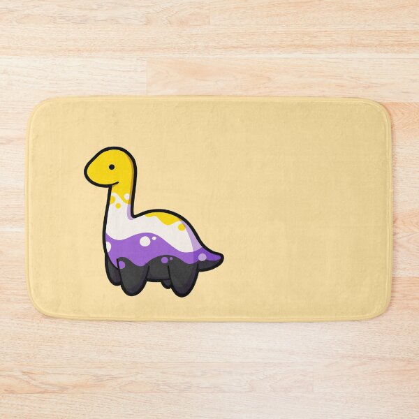 Item preview, hugadino Cute non binary long neck dinosaur, dino, Pride, LGBTQ, designed and sold by hugadino.