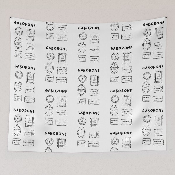 Item preview, Gaborone | Travel Stamp Collection | Minimalist Design designed and sold by RM-Journey.
