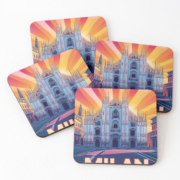 Item preview, Vintage Milan City Skyline Art Print | Retro Italian Travel Poster | Iconic Milan Cathedral & Piazza del Duomo Wall Decor | Milan City Artwork | Mid-Century Modern Design designed and sold by nomiraclehere.