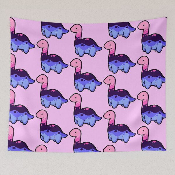 Item preview, hugadino Cute omnisexual long neck dinosaur, dino, Pride, LGBTQ, Omni, designed and sold by hugadino.