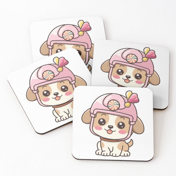 Item preview, Cute puppy Wearing A Pink Helmet designed and sold by SwiftEagleFly.