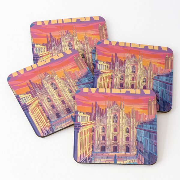 Item preview, Vintage Milan City Skyline Art Print | Retro Italian Travel Poster | Iconic Milan Cathedral & Piazza del Duomo Wall Decor | Milan City Artwork | Mid-Century Modern Design designed and sold by nomiraclehere.