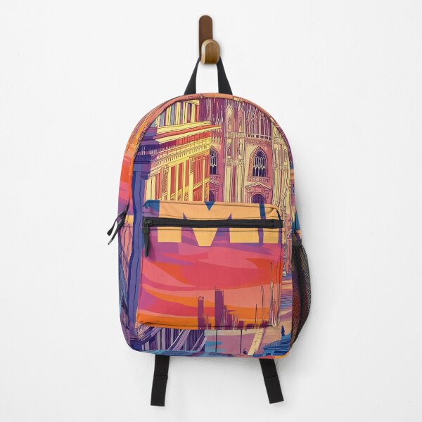 Item preview, Vintage Milan City Skyline Art Print | Retro Italian Travel Poster | Iconic Milan Cathedral & Piazza del Duomo Wall Decor | Milan City Artwork | Mid-Century Modern Design designed and sold by nomiraclehere.