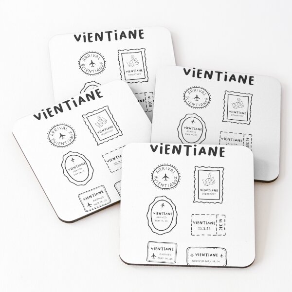 Item preview, Vientiane | Travel Stamp Collection | Minimalist Design designed and sold by RM-Journey.