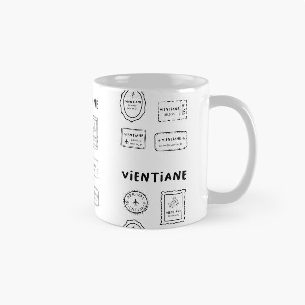 Artikelvorschau, Vientiane | Reisestempelsammlung | Minimalistisches Design entworfen und verkauft von RM-Journey.