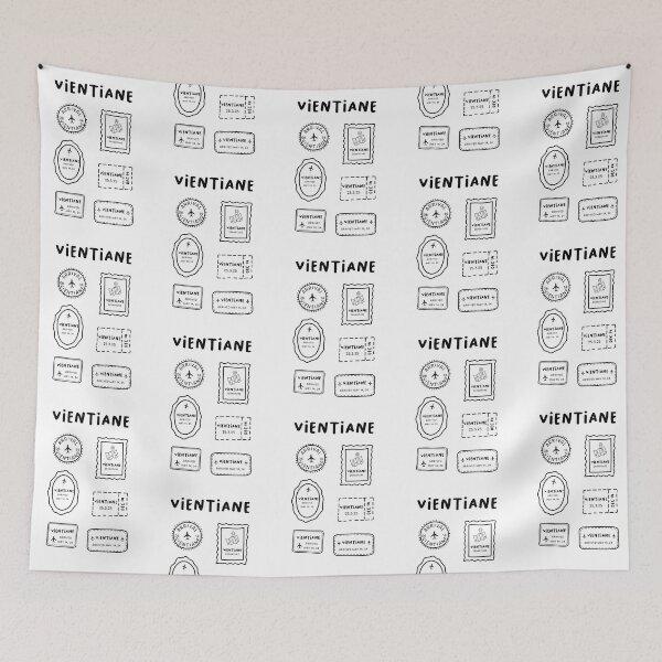 Item preview, Vientiane | Travel Stamp Collection | Minimalist Design designed and sold by RM-Journey.