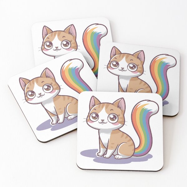 Item preview, Rainbow Tailed Cat designed and sold by SwiftEagleFly.