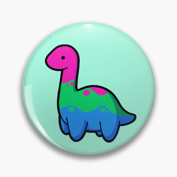 Item preview, hugadino Cute Poly long neck dinosaur, dino, Pride, LGBTQ, designed and sold by hugadino.