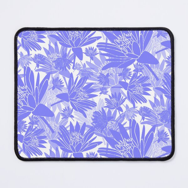 Item preview, Tossed Lotus Blue on White Halfdrop designed and sold by Art in My Loft.