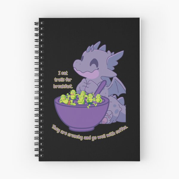 Item preview, I Eat Trolls for Breakfast Funny Cute Dragon Eating Internet Troll Cereal designed and sold by AngelGo73.