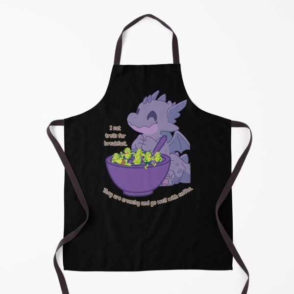 Item preview, I Eat Trolls for Breakfast Funny Cute Dragon Eating Internet Troll Cereal designed and sold by AngelGo73.
