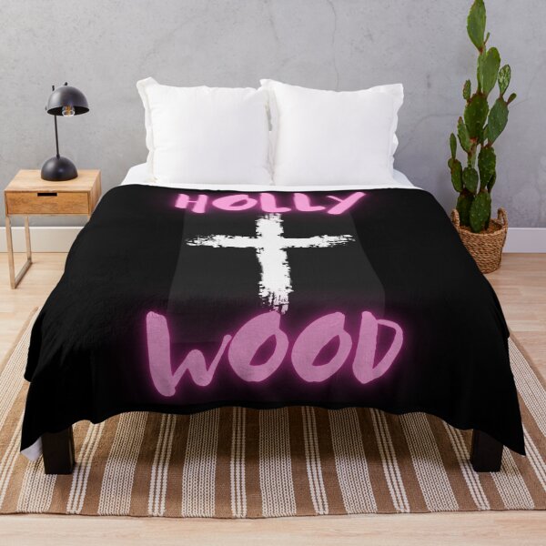 Item preview, Holly wood with Cross in artistic style happy modern cute christian gifts designed and sold by thankful-loco.