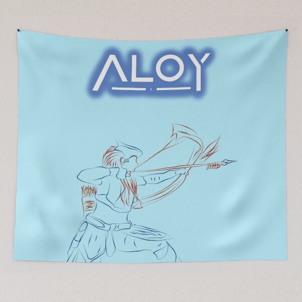 Item preview, A neon Aloy pointing towards the horizon designed and sold by JackJav.