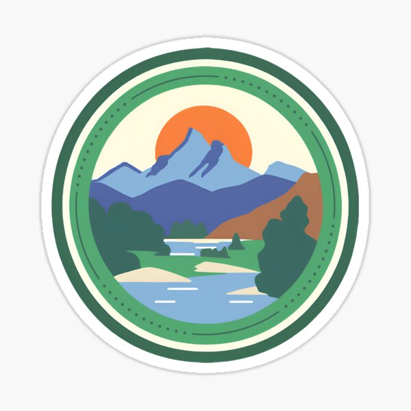 Item preview, Minimalist Mountain and River | PNW | West Coast designed and sold by lea-lani.