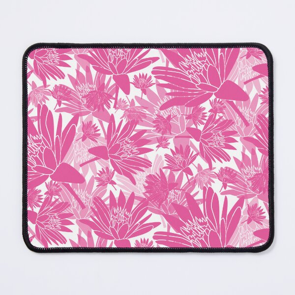 Item preview, Tossed Lotus Magenta on White Halfdrop designed and sold by Art in My Loft.