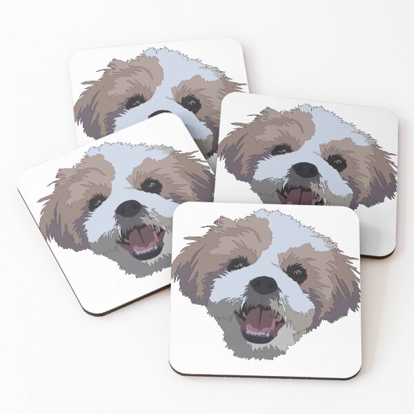 Item preview, Copy of Cute brown and white Shih tsu puppy designed and sold by LeahcarsArt.