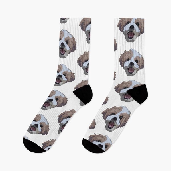 Item preview, Copy of Cute brown and white Shih tsu puppy designed and sold by LeahcarsArt.