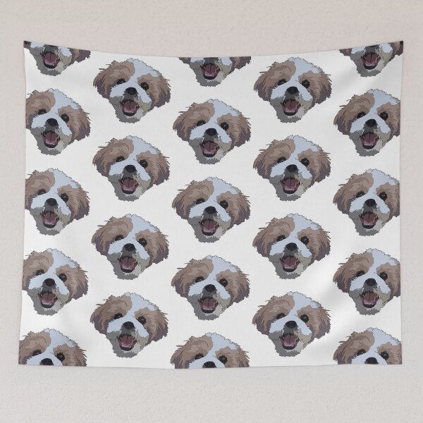 Item preview, Copy of Cute brown and white Shih tsu puppy designed and sold by LeahcarsArt.
