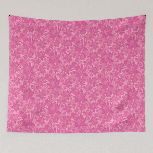 Item preview, Tossed Lotus Magenta on Pink Halfdrop designed and sold by Art in My Loft.