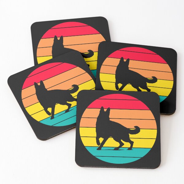Item preview, alsatian german shepherd dog watching sunset designed and sold by EMMonovi.