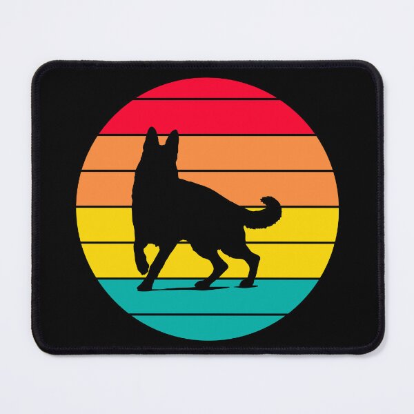Item preview, alsatian german shepherd dog watching sunset designed and sold by EMMonovi.