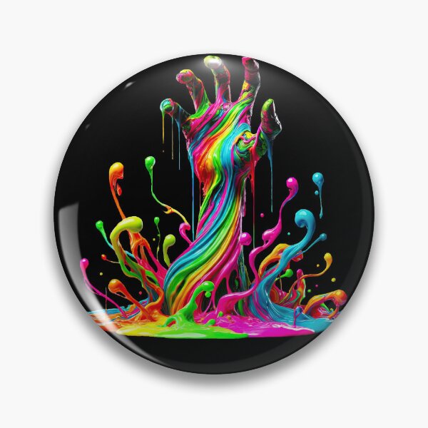 Item preview, Zombie Hand Paint Splatter – Neon Chaos Unleashed designed and sold by SHHCreations.
