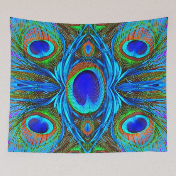 Item preview, BLUE  PEACOCK EYE FEATHER ABSTRACT designed and sold by sharlesart.