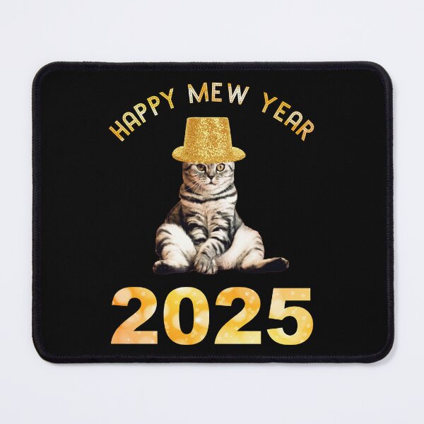 Item preview, Happy Mew Year 2025 designed and sold by Cat Lady Designs.