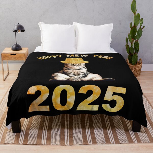 Item preview, Happy Mew Year 2025 designed and sold by Cat Lady Designs.