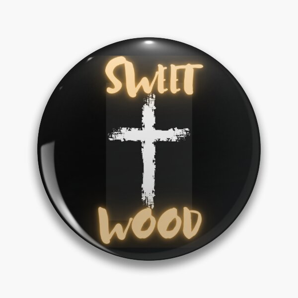 Item preview,  Cross is sweet wood in artistic style happy cute christian song gifts  designed and sold by thankful-loco.