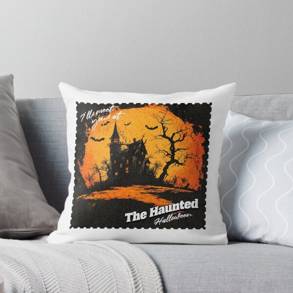Item preview, Spooky Haunted House Halloween Night Scene with Bats designed and sold by Momochi-studio.