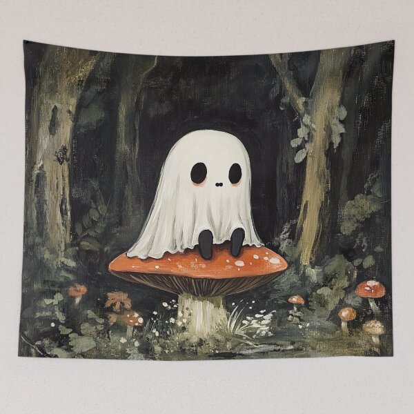 Item preview, Ghost Resting on a Mushroom in the Forest designed and sold by Studio Axis.