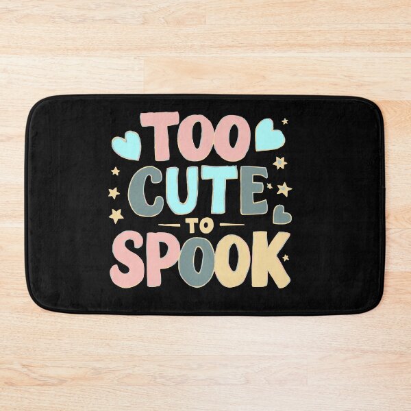 Item preview, Cute Halloween Typography Illustration with 'Too Cute to Spook' Phrase designed and sold by seelya83.