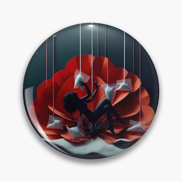 Item preview, Hot Surreal Addiction Silhouette Poppy Opiate Drug Bag Poppies Woman Pose designed and sold by SomniferumWars.
