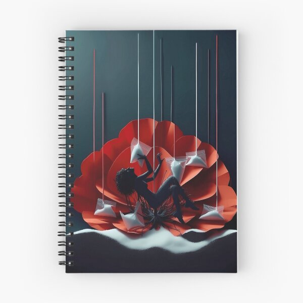 Item preview, Hot Surreal Addiction Silhouette Poppy Opiate Drug Bag Poppies Woman Pose designed and sold by SomniferumWars.