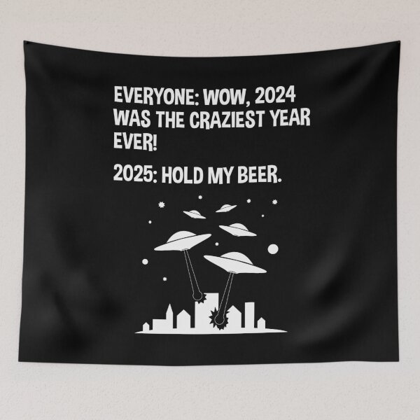 Item preview, 2025 Hold My Beer New Year's Day designed and sold by Cat Lady Designs.