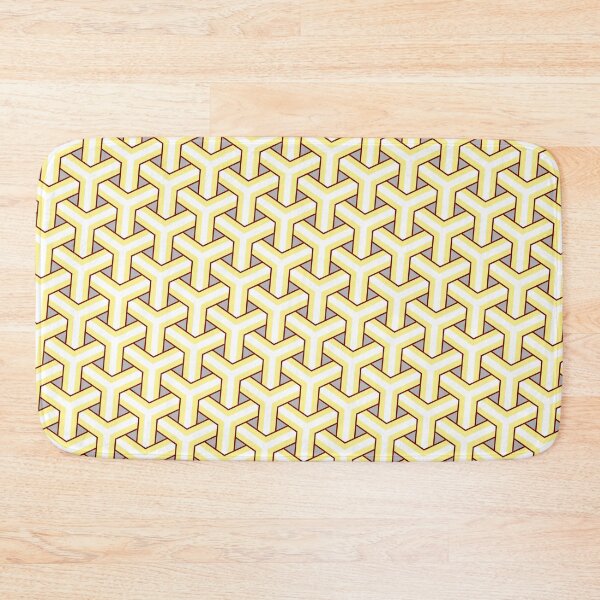 Item preview, Multicolor Triangle Geometry Japanese Style Pattern Yellow designed and sold by EvergreenMotifs.