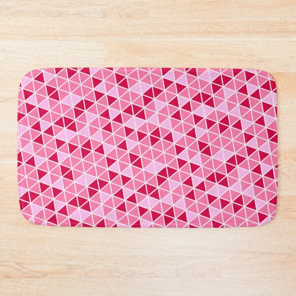 Item preview, Multicolor Triangle Geometry Japanese Style Pattern Pink Rose designed and sold by EvergreenMotifs.