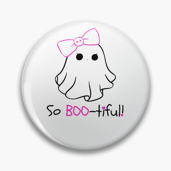 Item preview, Boo-tiful Ghost with Skull Bow – Cute Halloween Design designed and sold by Kristalin Glass.