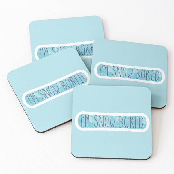Item preview, I'm SNOW bored - Blue winter snowboard pun  designed and sold by hitechmom.