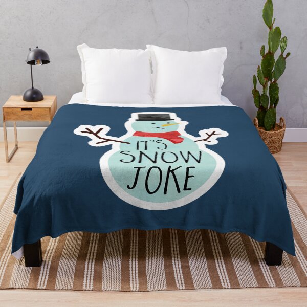 Item preview, "It’s Snow Joke - Funny Blue Snowman Design" designed and sold by hitechmom.