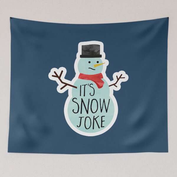 Item preview, "It’s Snow Joke - Funny Blue Snowman Design" designed and sold by hitechmom.
