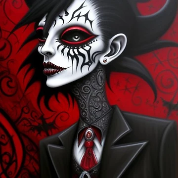 Artwork thumbnail, Abstract Goth Punk Rocker by TheDarkWardrobe