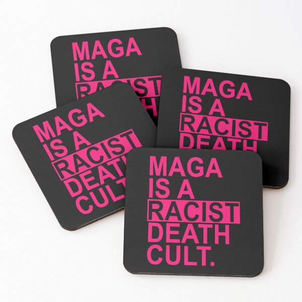 Item preview, Maga is a Racist Death Cult - Hot Pink box 1.0 designed and sold by Thelittlelord.
