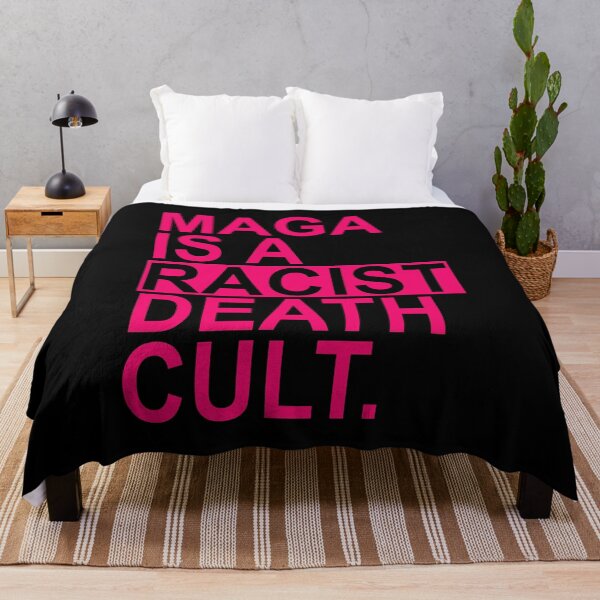 Item preview, Maga is a Racist Death Cult - Hot Pink box 1.0 designed and sold by Thelittlelord.