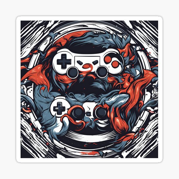Item preview, Video Game Controller Art designed and sold by DecorByThePixel.