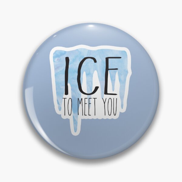 Item preview, Ice to meet you! Blue Icicle Winter Pun Design designed and sold by hitechmom.