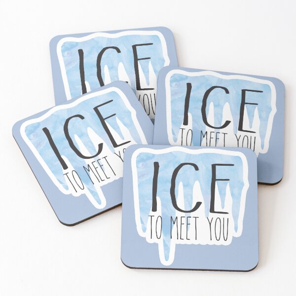 Item preview, Ice to meet you! Blue Icicle Winter Pun Design designed and sold by hitechmom.