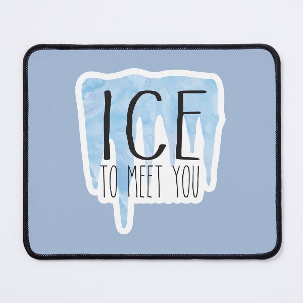 Item preview, Ice to meet you! Blue Icicle Winter Pun Design designed and sold by hitechmom.